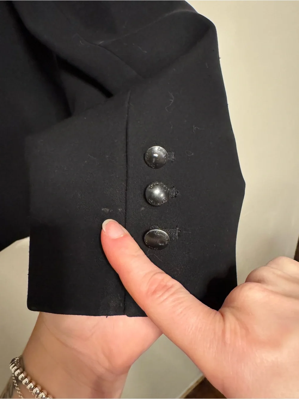 Calvin Klein Black Single-Button Women's Blazer - Picture 9 of 10
